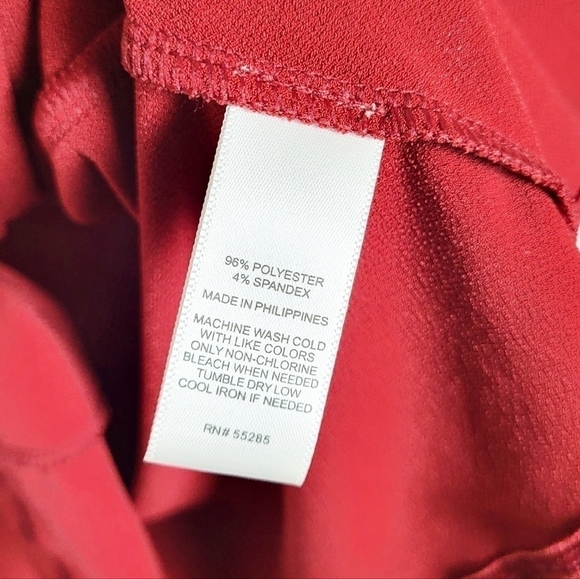 NWOT EXPRESS cold shoulder long sleeve top red holiday Christmas Valentines - Picture 7 of 7